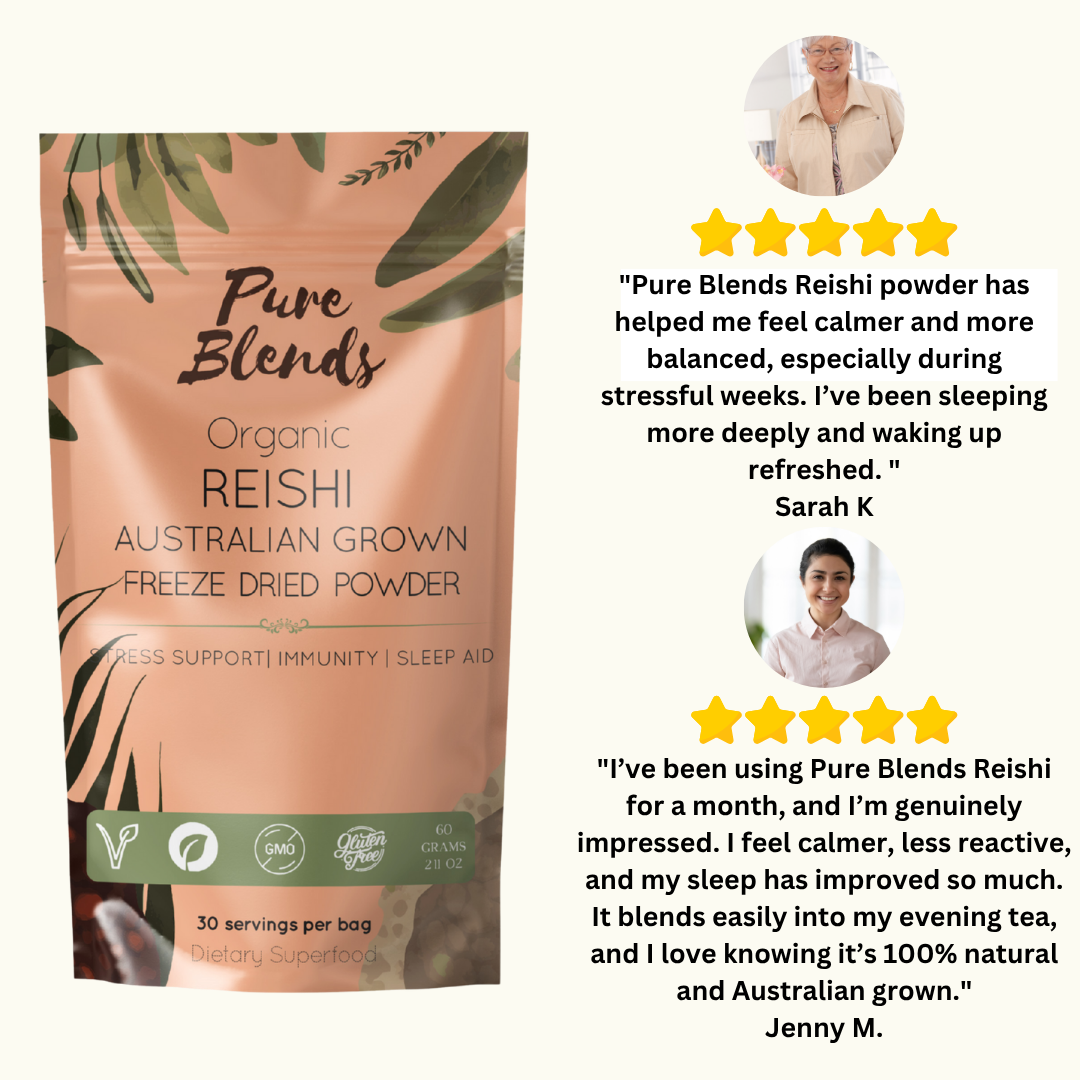 100% Australian Grown Reishi Mushroom Freeze Dried Powder