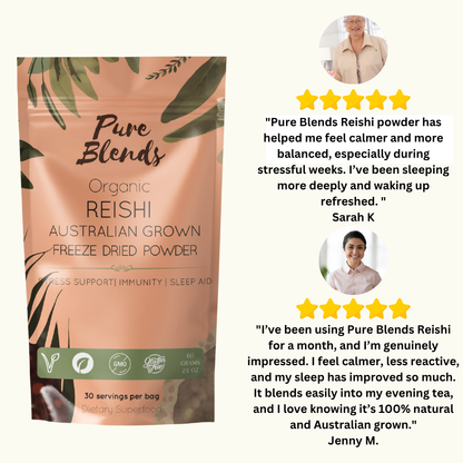 100% Australian Grown Reishi Mushroom Freeze Dried Powder
