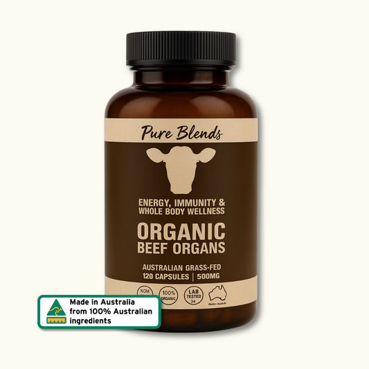 100% Australian Grass-Fed Liver, Kidney, Heart & Spleen | 120 Capsules