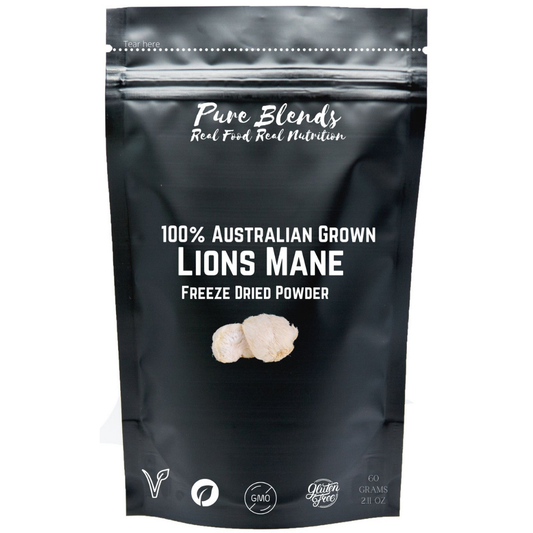 100% Australian Grown Lions Mane Mushroom Freeze Dried Powder