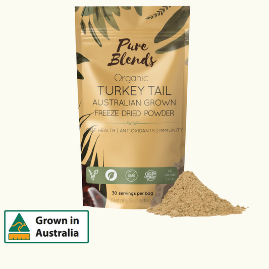 100% Australian Grown Turkey Tail Mushroom Freeze Dried Powder