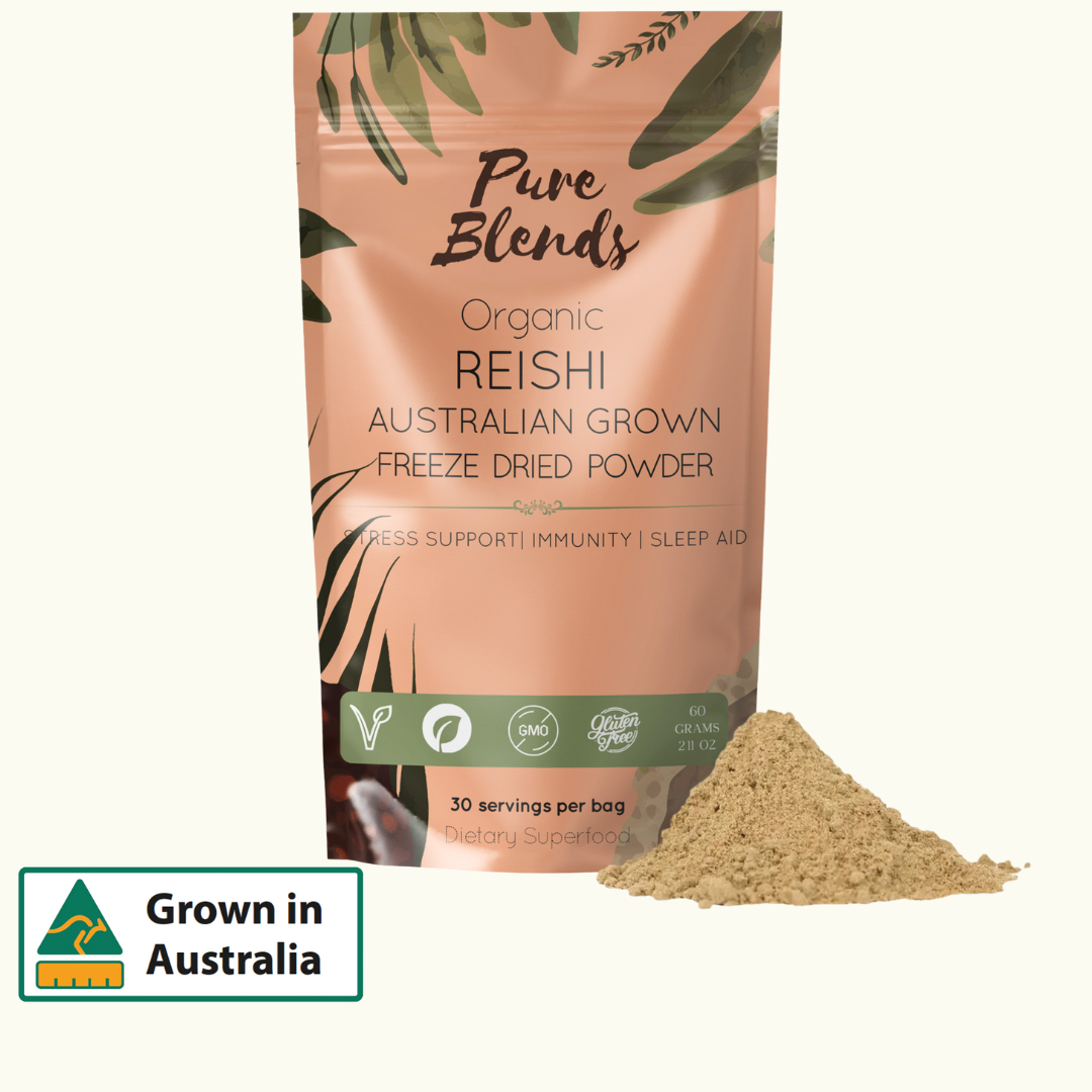 100% Australian Grown Reishi Mushroom Freeze Dried Powder