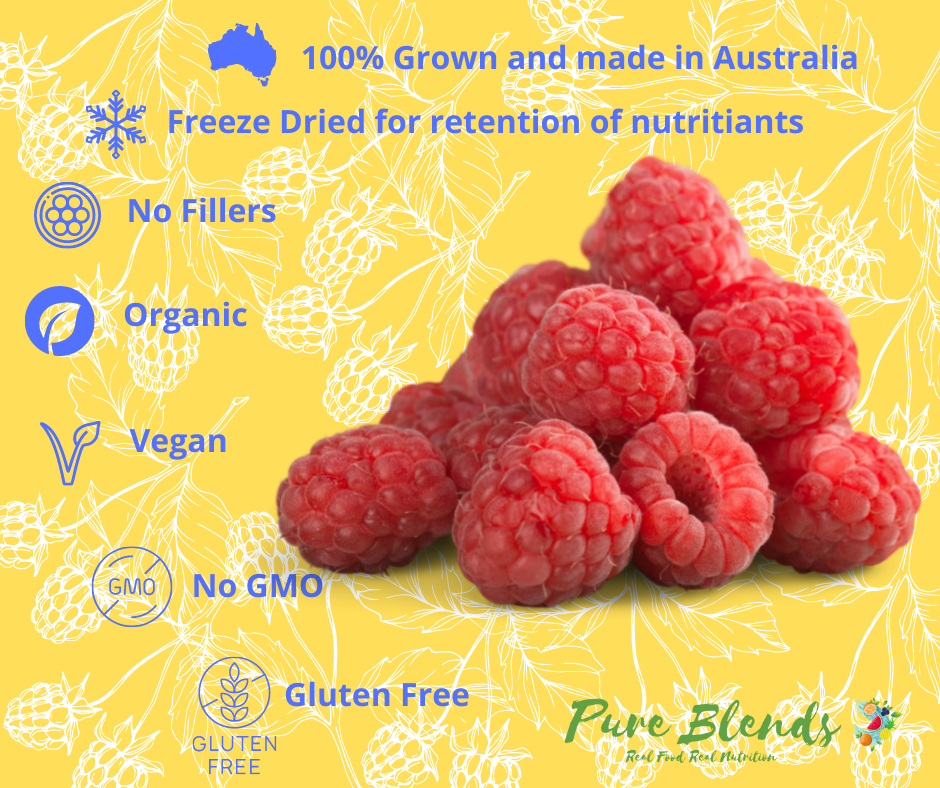 100% Australian Grown Raspberry Freeze Dried Powder